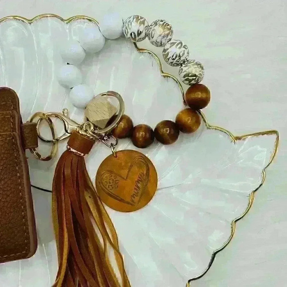 Wristlet Card Wallet Bracelet With Mama keychain - Picture 5 of 6